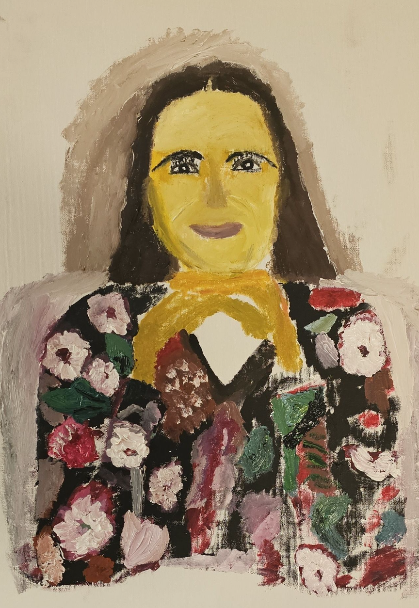 Jo, Oil, artist: R. P. Siepak, artist username: siepak, produced: April 2025, acquired by: Jo, location: Canada, as: Gift, size: 40x50 cm, inspired by: Jo