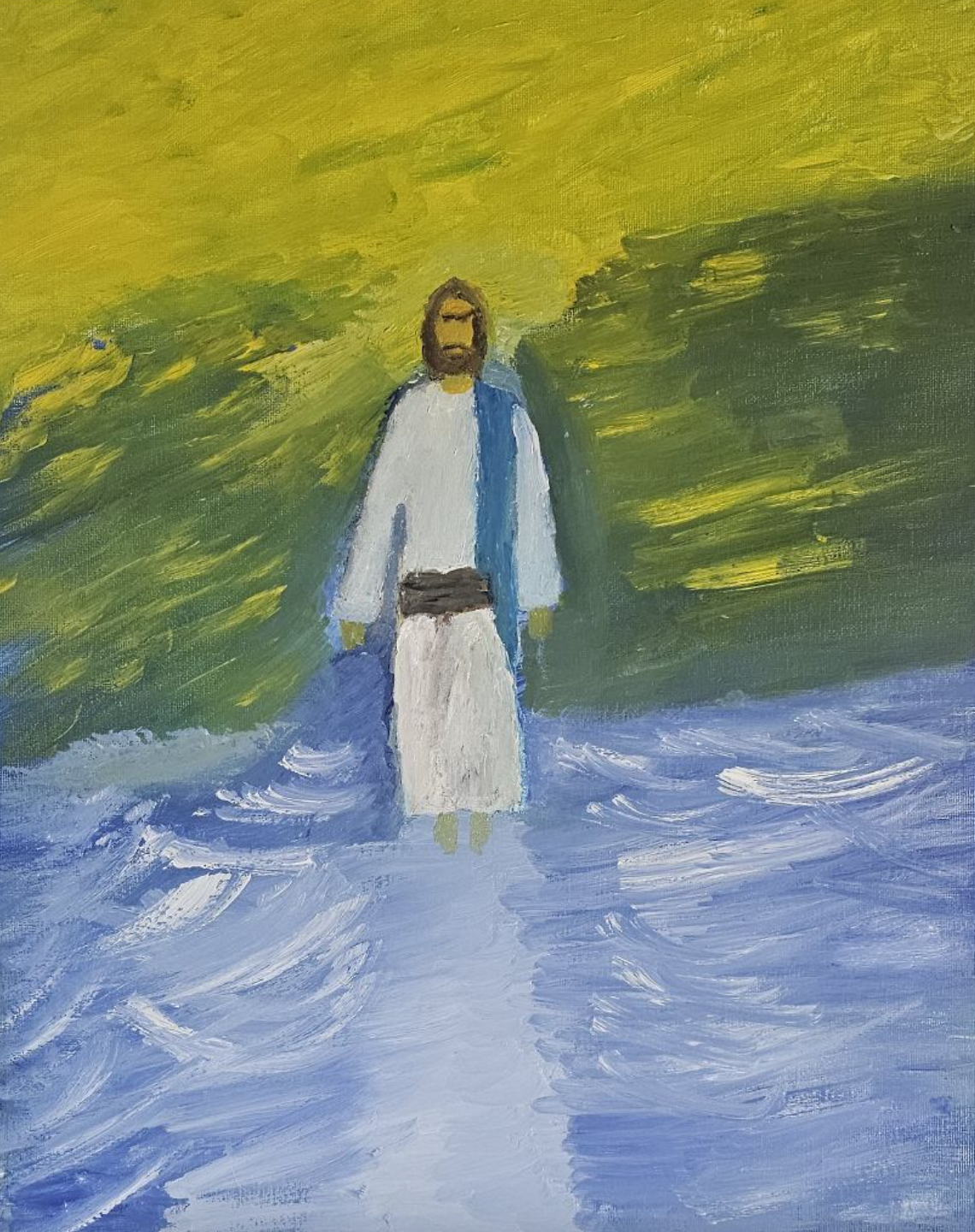 Jesus Christ, Oil, artist: R. P. Siepak, artist username: siepak, produced: April 2025, as: Reserved/Not for Sale, size: 40x50 cm