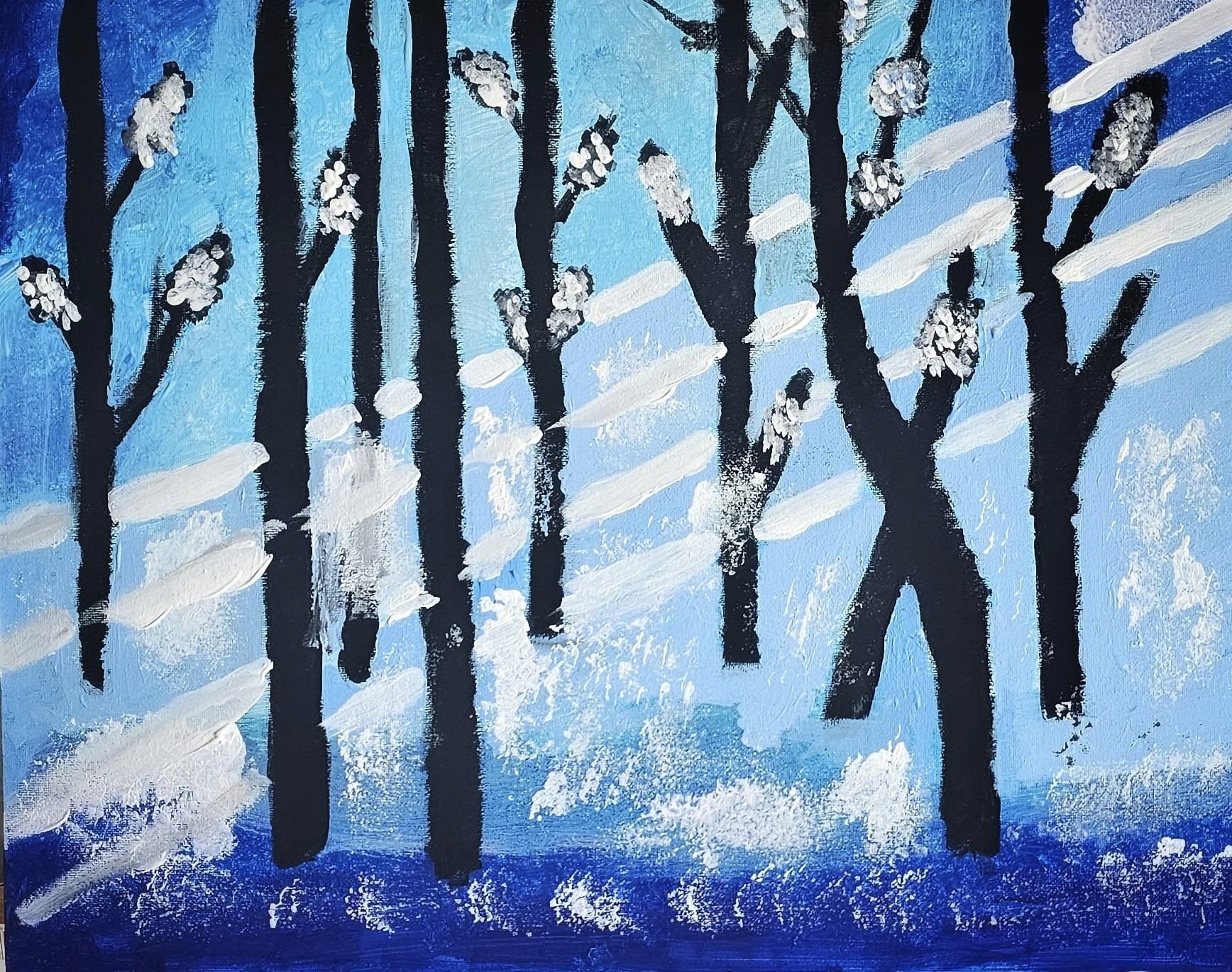 Blue Forest, Acrylic, artist: R. P. Siepak, artist username: siepak, produced: June 2024, acquired by: Alicja, location: Poland, as: Transaction, size: 50x40 cm