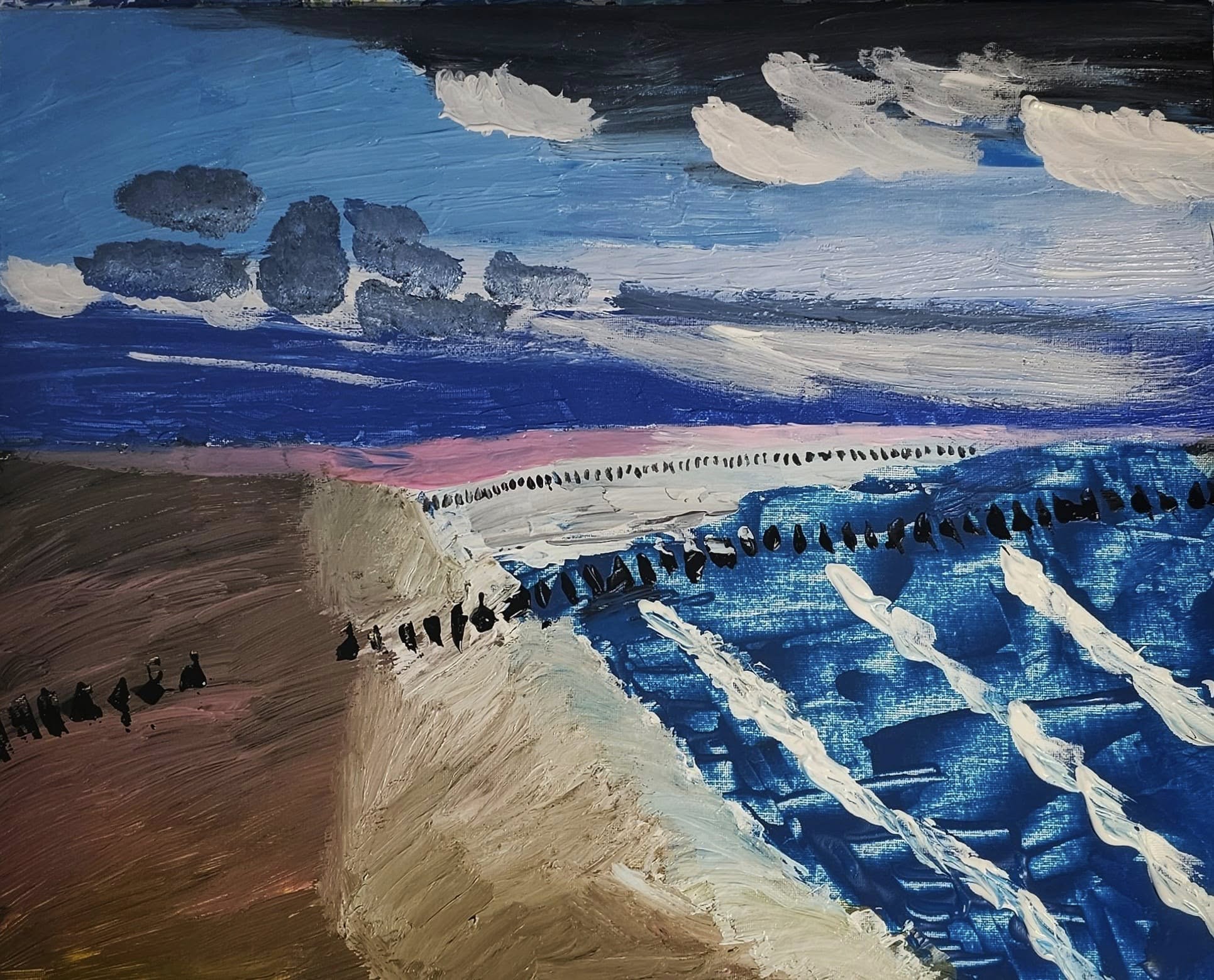 Bay, Acrylic, artist: R. P. Siepak, artist username: siepak, produced: June 2024, acquired by: Madison, location: United Kingdom, as: Gift, size: 50x40 cm, inspired by: M. Eckes-Kondak
