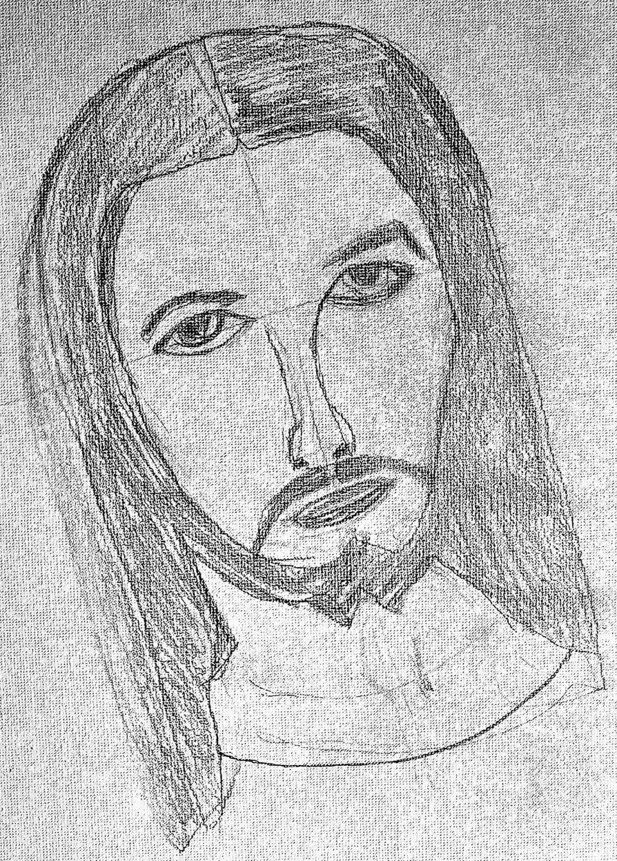 Jesus Christ - Drawing, Drawing, artist: R. P. Siepak, artist username: siepak, produced: June 2024, as: Reserved/Not for Sale, size: 40x50 cm