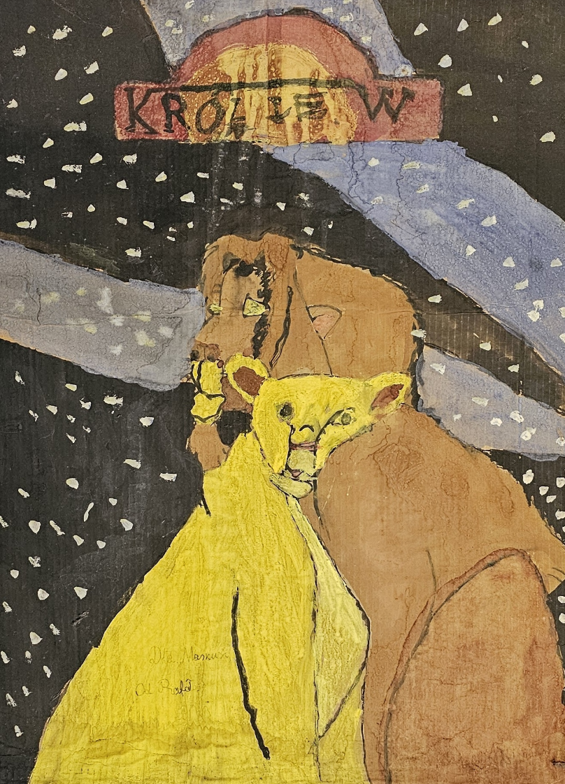 The Lion King, Watercolor, artist: R. P. Siepak, artist username: siepak, produced: December 1994, acquired by: Anna, location: Poland, as: Gift, size: 58x78 cm, inspired by: Lion King