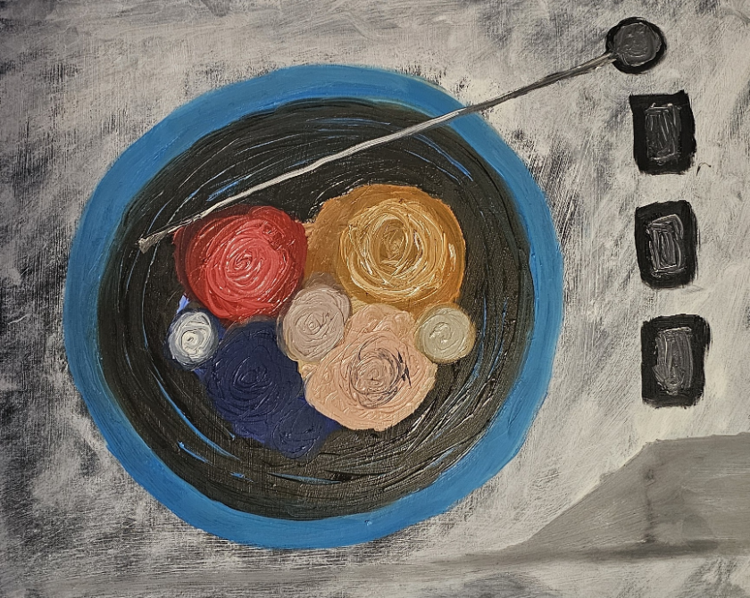 Rose of Roses, Oil, artist: R. P. Siepak, artist username: siepak, produced: December 2017, acquired by: Anna, location: Poland, as: Gift, size: 50x40 cm