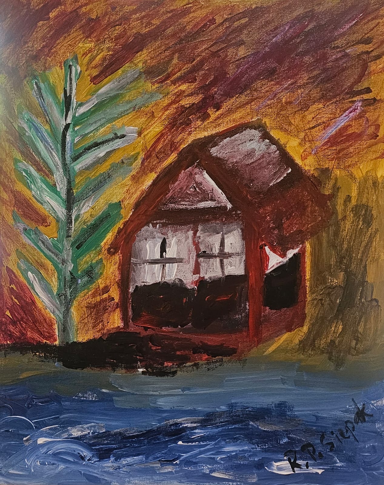 The House at Pooh Corner, Acrylic, artist: R. P. Siepak, artist username: siepak, produced: October 2025, as: Available for Acquiry, size: 40x50 cm
