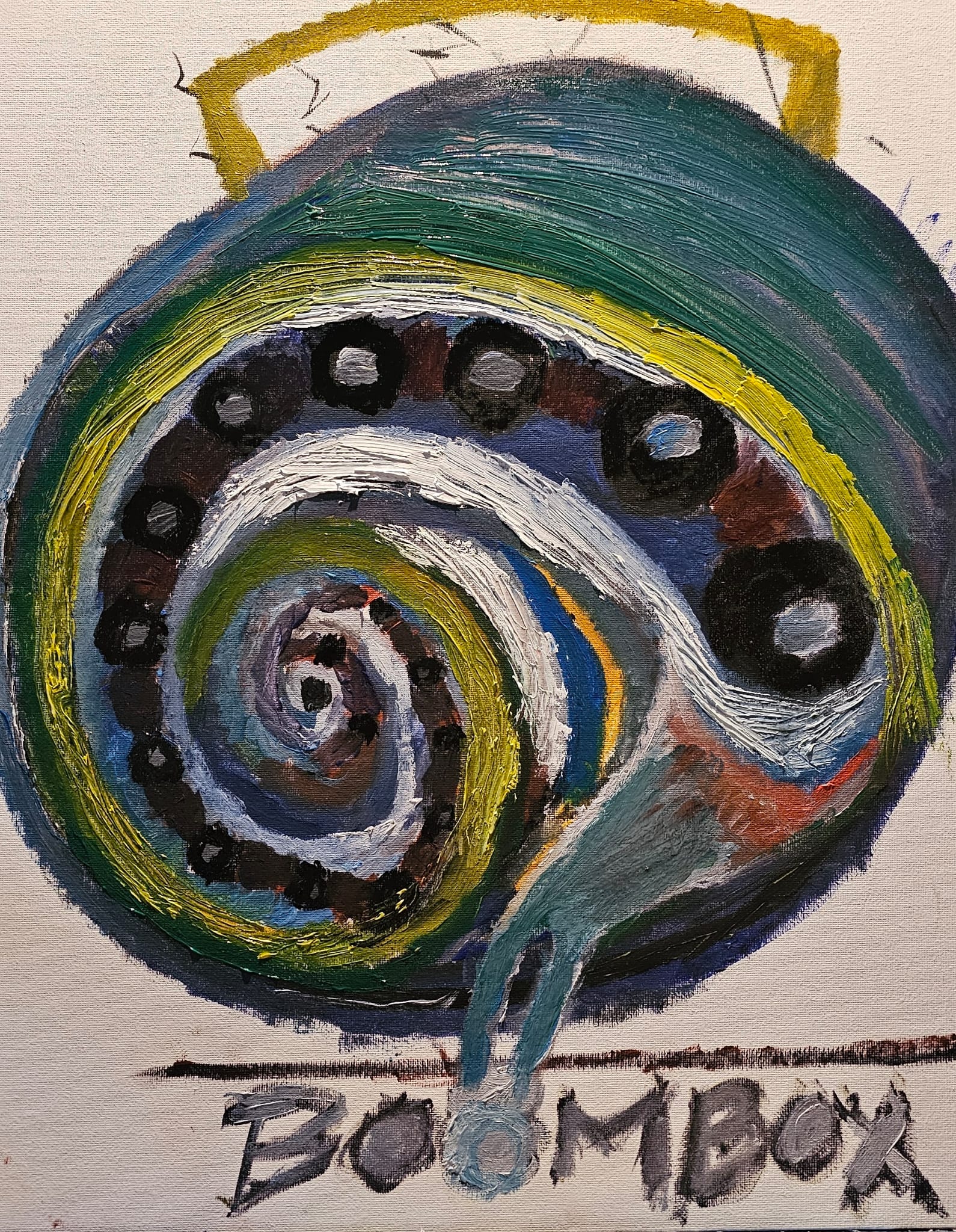 Boombox, Oil, artist: R. P. Siepak, artist username: siepak, produced: November 2025, as: Available for Acquiry, size: 40x50 cm